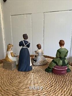 All 4 Little Women 1982 Vintage Franklin porcelain figurines by Tasha Tudor