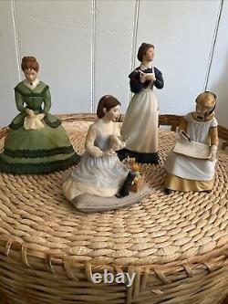 All 4 Little Women 1982 Vintage Franklin porcelain figurines by Tasha Tudor