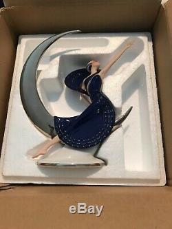 Amazing Franklin Mint Moonlight in Platinum Art Deco Porcelain Figurine NIB