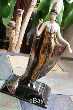 Amazing House of Erte Porcelain Sculpture Isis By Franklin Mint