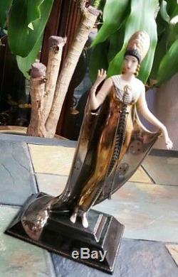 Amazing House of Erte Porcelain Sculpture Isis By Franklin Mint