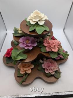 Antique Franklin Mint The 12 Months of Roses Porcelain Sculpture Collection