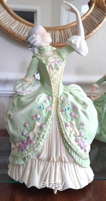 Antique Franklin Porcelain Figurine Sophia Mint THE ALLEMANDE Green Dress 8