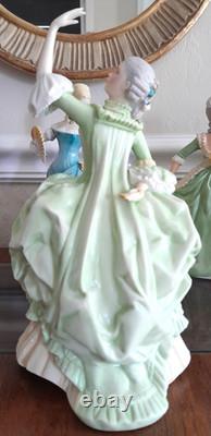 Antique Franklin Porcelain Figurine Sophia Mint THE ALLEMANDE Green Dress 8