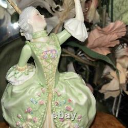 Antique Franklin Porcelain Figurine Sophia Mint THE ALLEMANDE Green Dress 8