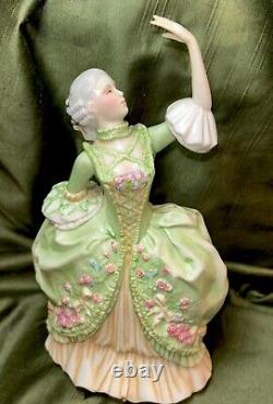 Antique Franklin Porcelain Figurine Sophia Mint THE ALLEMANDE Green Dress 8