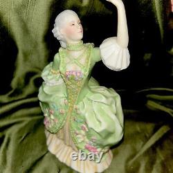 Antique Franklin Porcelain Figurine Sophia Mint THE ALLEMANDE Green Dress 8