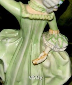 Antique Franklin Porcelain Figurine Sophia Mint THE ALLEMANDE Green Dress 8