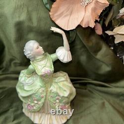 Antique Franklin Porcelain Figurine Sophia Mint THE ALLEMANDE Green Dress 8