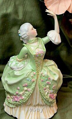 Antique Franklin Porcelain Figurine Sophia Mint THE ALLEMANDE Green Dress 8