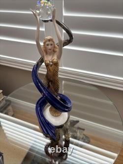 Art Deco Galaxy in Gold Franklin Mint Figurine Hand Painted Fine Porcelain