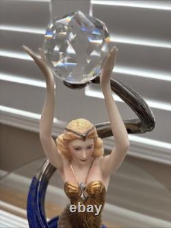 Art Deco Galaxy in Gold Franklin Mint Figurine Hand Painted Fine Porcelain