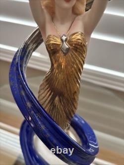 Art Deco Galaxy in Gold Franklin Mint Figurine Hand Painted Fine Porcelain