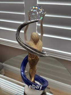 Art Deco Galaxy in Gold Franklin Mint Figurine Hand Painted Fine Porcelain
