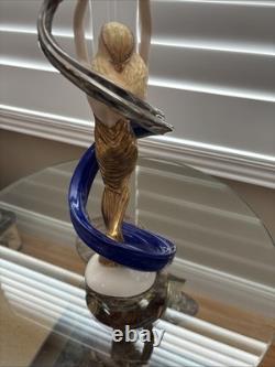 Art Deco Galaxy in Gold Franklin Mint Figurine Hand Painted Fine Porcelain