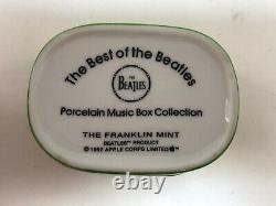 BEATLES Franklin Mint Complete Set 1992 Porcelain 22K Music Box with Display Shelf