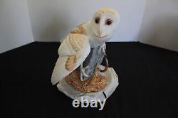 Barn Owl 1987 Porcelain Figurine George McMonigle Franklin Mint NIB 2589