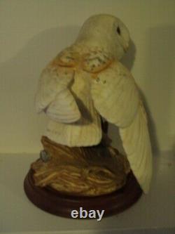 Barn Owl Franklin Mint porclian sculpture 10-1/2 tall by George McMonigle