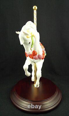 Beautiful Franklin Mint Porcelain Carousel Horse Statue Carousel Enchantment