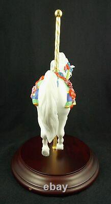 Beautiful Franklin Mint Porcelain Carousel Horse Statue Carousel Enchantment