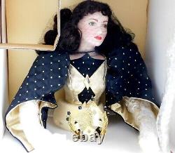 Beautiful Rare Vintage Franklin Mint Porcelain Queen of Diamonds Doll withBox