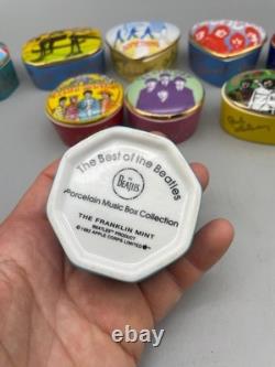 Best of Beatles Porcelain Music Box Collection LOT 9 Franklin Mint 1992 Apple
