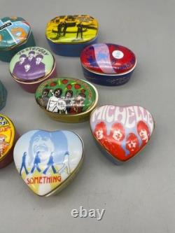 Best of Beatles Porcelain Music Box Collection LOT 9 Franklin Mint 1992 Apple