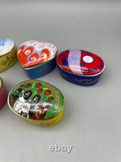 Best of Beatles Porcelain Music Box Collection LOT 9 Franklin Mint 1992 Apple