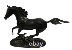 Black Beauty horse figurine Franklin Mint porcelain Pamela Du Boulay. COA Includ