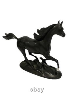 Black Beauty horse figurine Franklin Mint porcelain Pamela Du Boulay. COA Includ