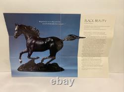 Black Beauty horse figurine Franklin Mint porcelain Pamela Du Boulay. COA Includ