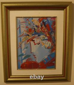 Blushing Beauty by Peter Max Franklin Mint Porcelain Plaque With COA, Framed