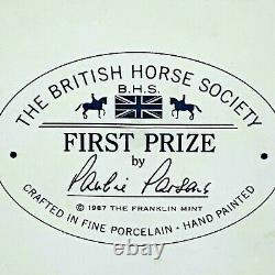 British Horse Society First Prize Franklin 1987 Fine Porcelain Vintage Figurine