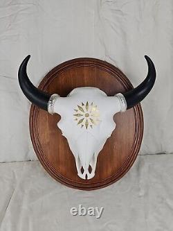 Bull Skull Sculpture Rare Vintage 1988 Franklin Mint Spirit Of West GW Stevens