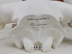 Bull Skull Sculpture Rare Vintage 1988 Franklin Mint Spirit Of West GW Stevens