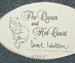 Carol Lawson THE QUEEN and HER COURT Figurine 9 Cats in a Gazebo Franklin Mint
