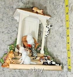 Carol Lawson THE QUEEN and HER COURT Figurine 9 Cats in a Gazebo Franklin Mint
