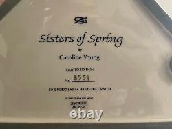 Caroline Young Franklin Mint Porcelain LE Figurine Sisters of Spring