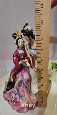 Caroline Young Franklin Mint Porcelain Sisters of Spring Oriental Asian- READ