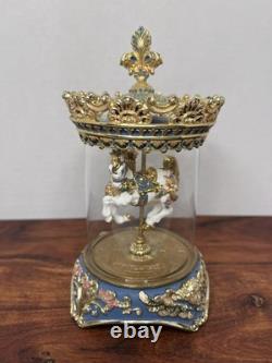 Carousel Fantasy The Franklin Mint Hand Painted Porcelain Music Box