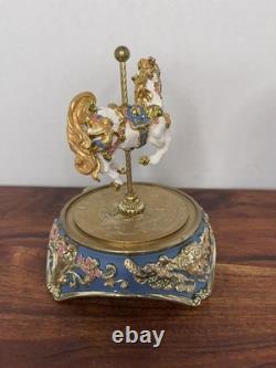Carousel Fantasy The Franklin Mint Hand Painted Porcelain Music Box