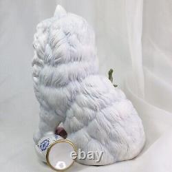 Cat Figurine Persian Franklin Porcelain Large Vintage 1992