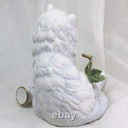Cat Figurine Persian Franklin Porcelain Large Vintage 1992