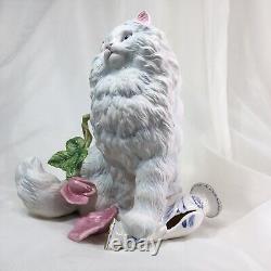 Cat Figurine Persian Franklin Porcelain Large Vintage 1992