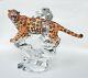 Cats Of The World By Franklin Mint Porcelain Leopard Figurine On Crystal Base