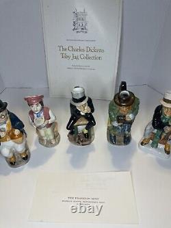 Charles Dickens Toby Jug Collection. 7 Collection Jugs With Certified Letters