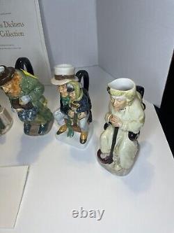 Charles Dickens Toby Jug Collection. 7 Collection Jugs With Certified Letters