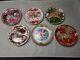 Christmas Horse Plates Set of 6 Franklin Mint Vintage Maureen Drdak-Jensen