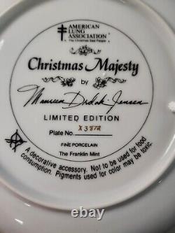 Christmas Horse Plates Set of 6 Franklin Mint Vintage Maureen Drdak-Jensen