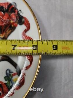 Christmas Horse Plates Set of 6 Franklin Mint Vintage Maureen Drdak-Jensen